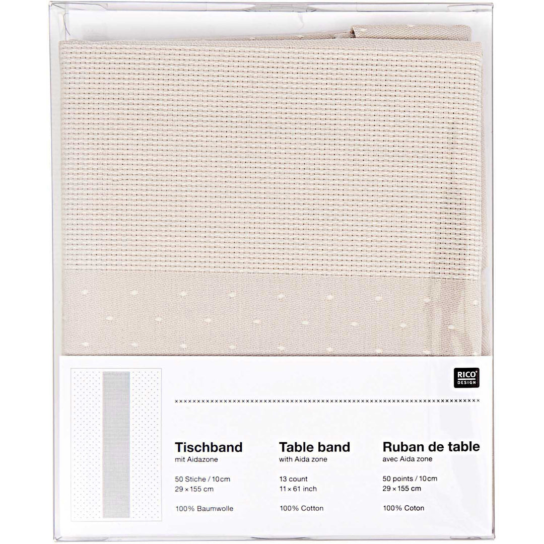 Tischband Beige Tupfen 29x155cm