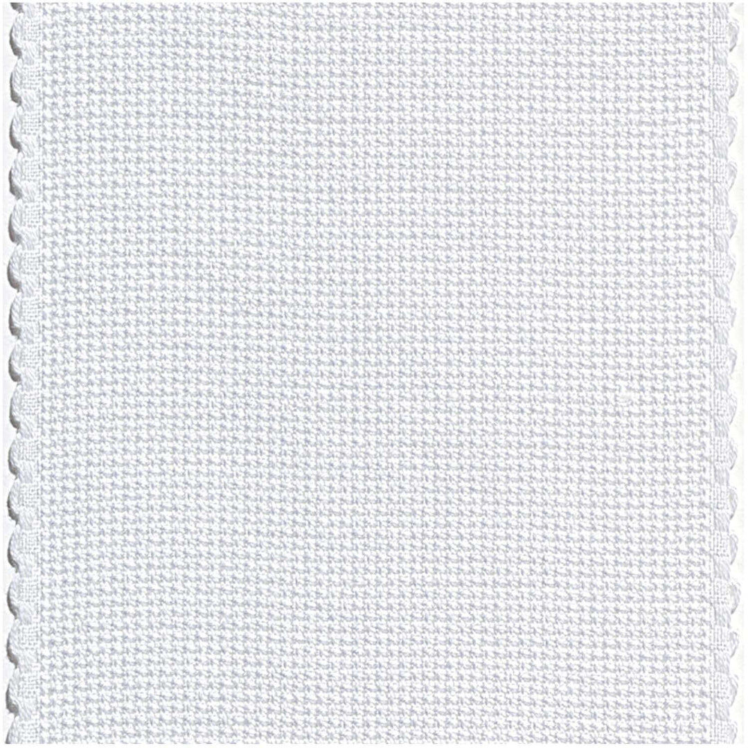 Aidaband weiß mit Bogenkante 6 Stiche/cm 7,5cm breit