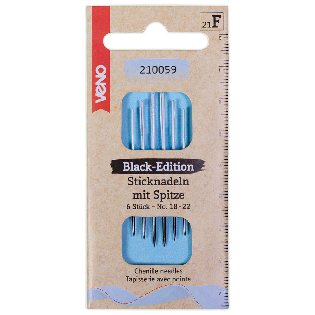 Veno Sticknadeln mit Spitze Black Edition