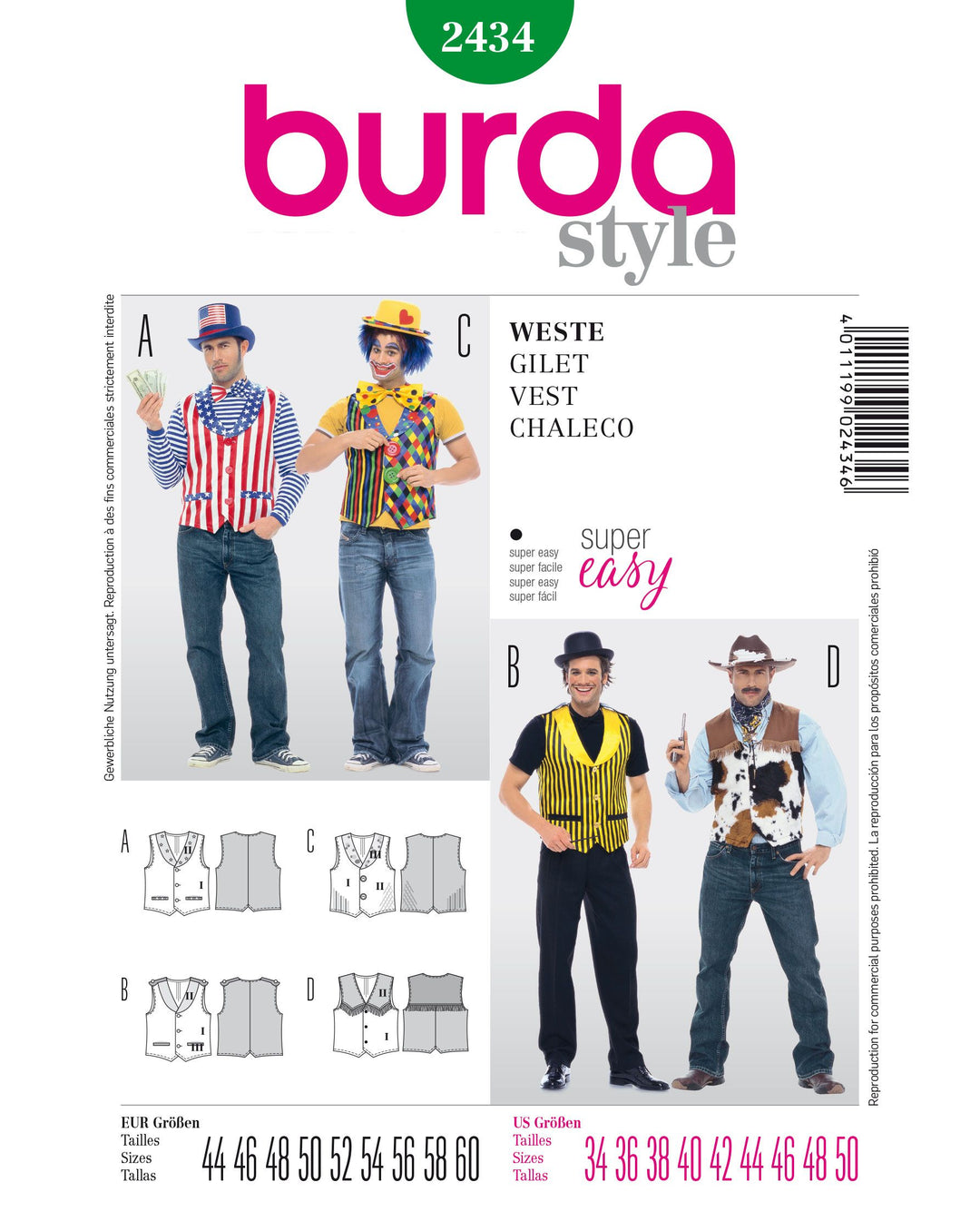 Burda Schnittmuster 2434