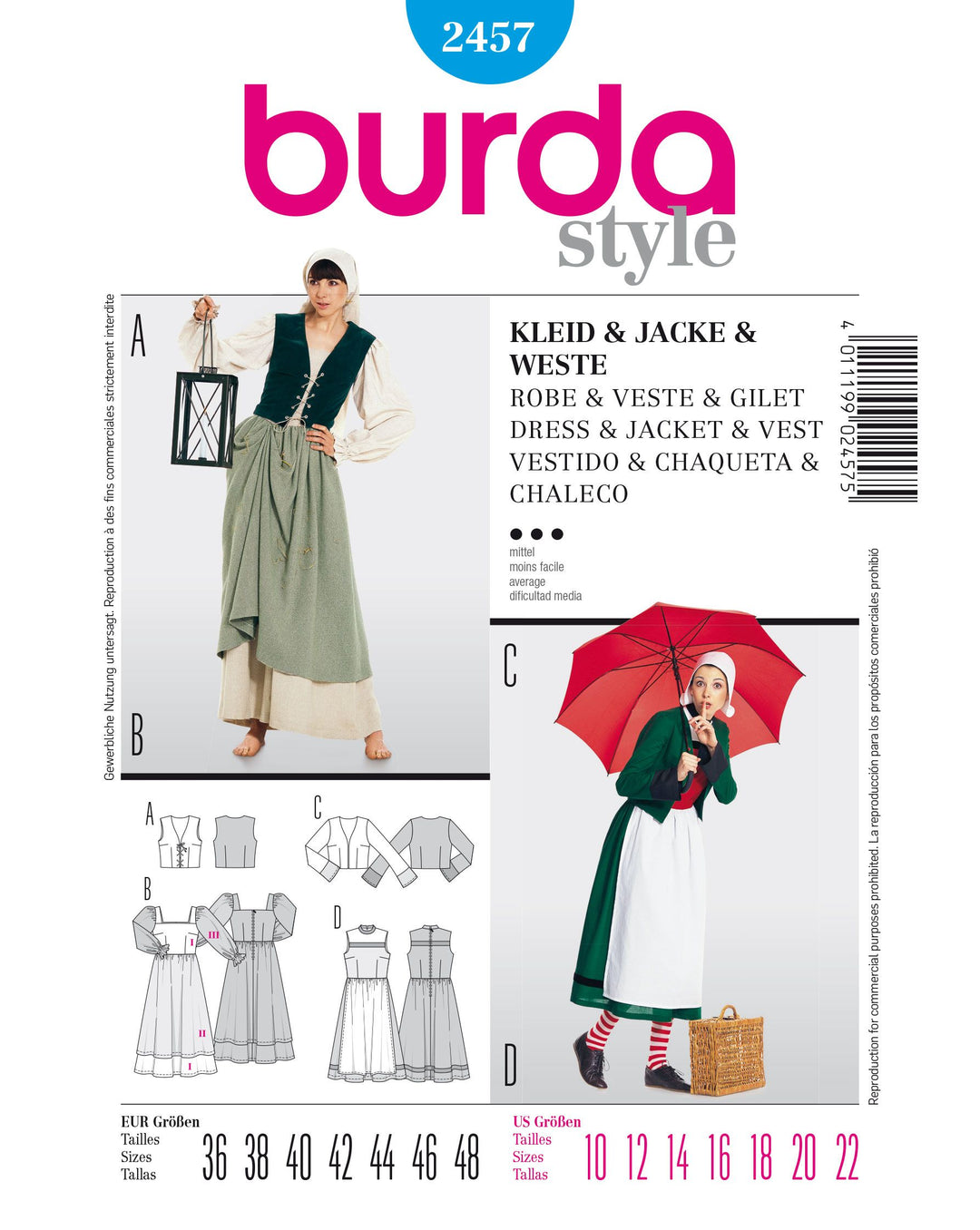 Burda Schnittmuster 2457
