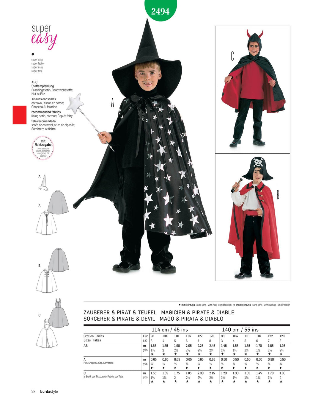 Burda Schnittmuster 2494
