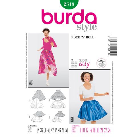 Burda Schnittmuster 2518