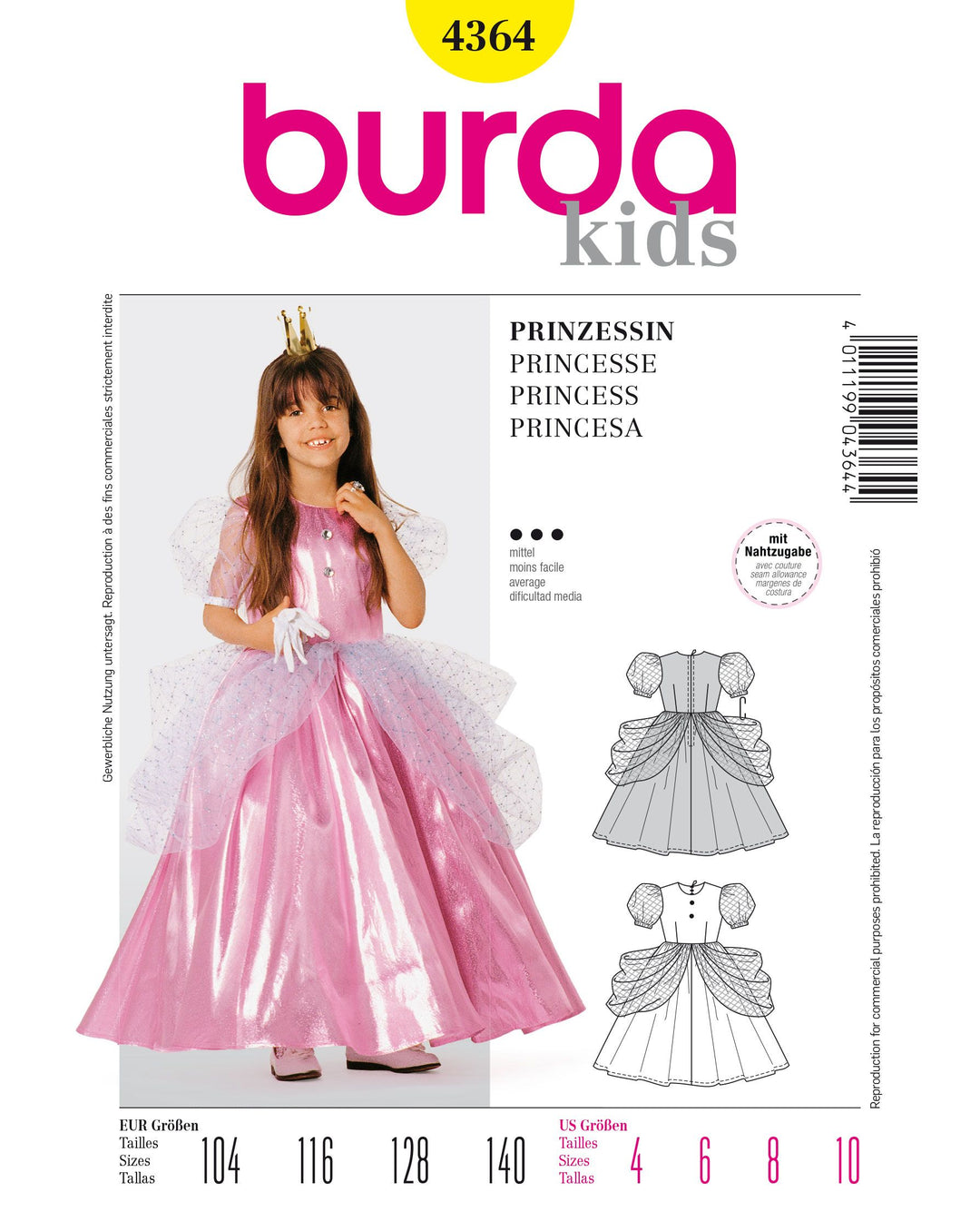Burda Schnittmuster 4364