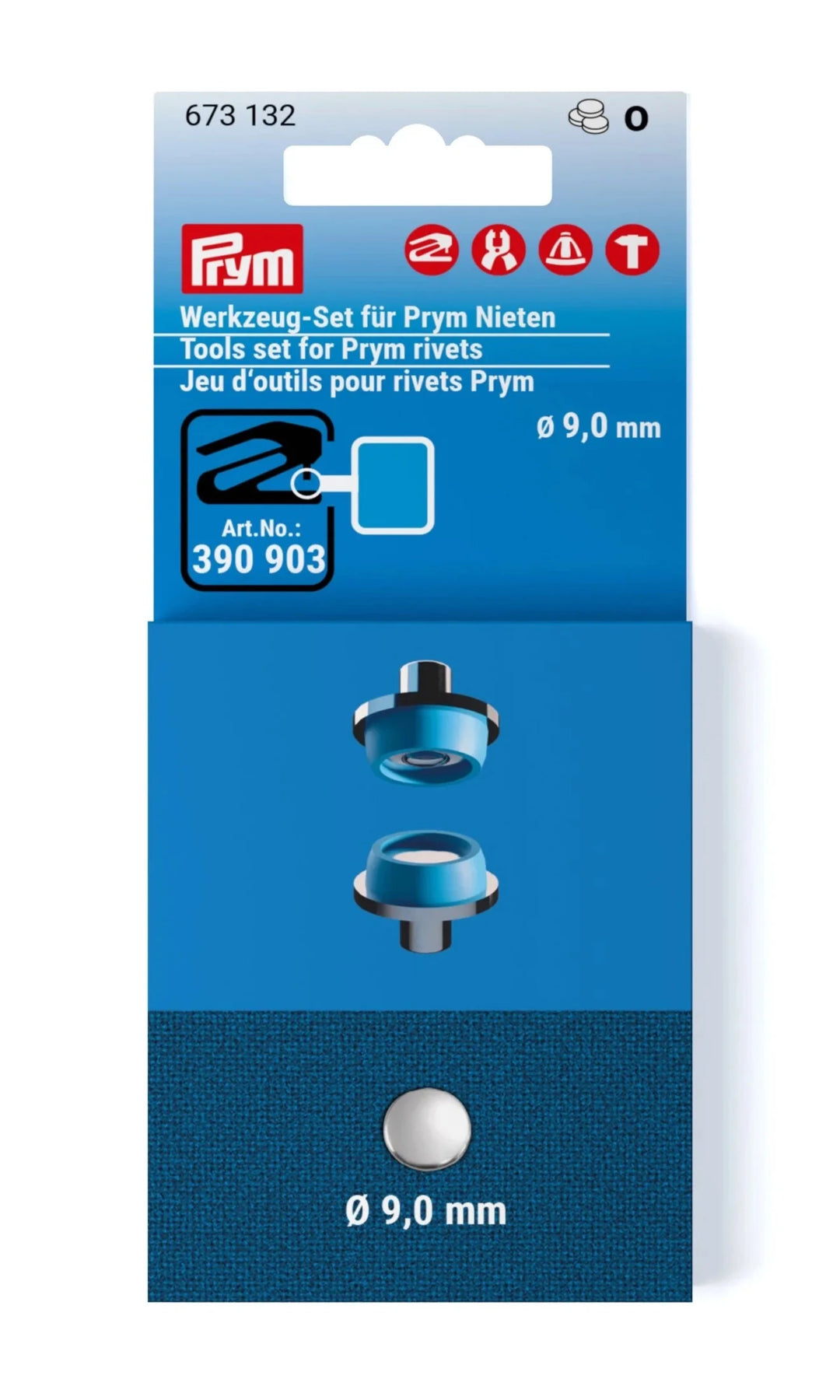 Werkzeug-Set für Nieten 9mm