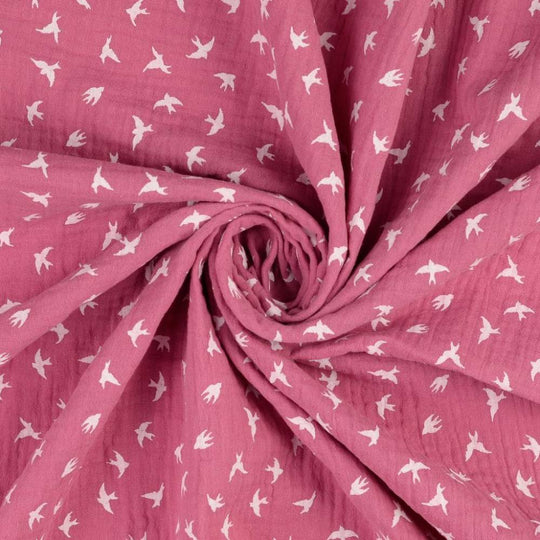 Musselin - Vogel Rosa