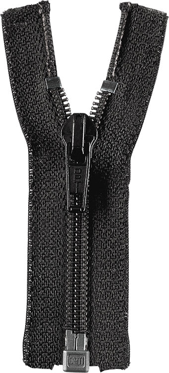 Separating Zipper, Plastic, Fine Rib, Anthracite, Color 0001