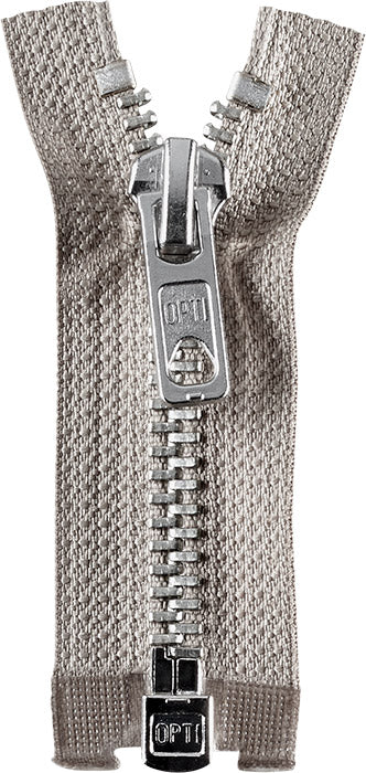 Zipper Silver Metal - 50cm divisible