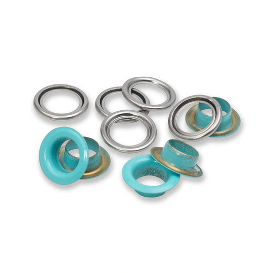Ösen mit Scheiben 14mm Bunt