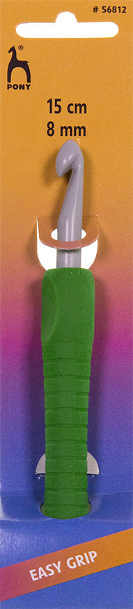 Crochet hook with plastic handle