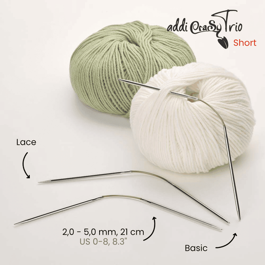 Addy CrasyTrio Short flexibles Nadelspiel