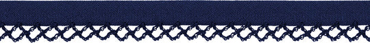 Schrägband mit Häkelkante