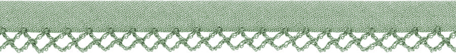 Schrägband mit Häkelkante