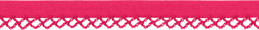 Schrägband mit Häkelkante