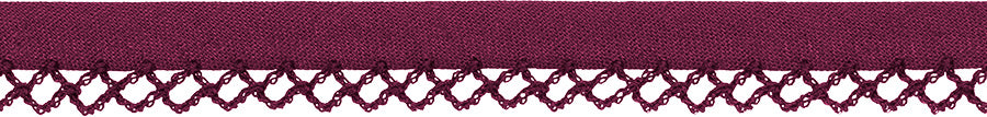 Schrägband mit Häkelkante