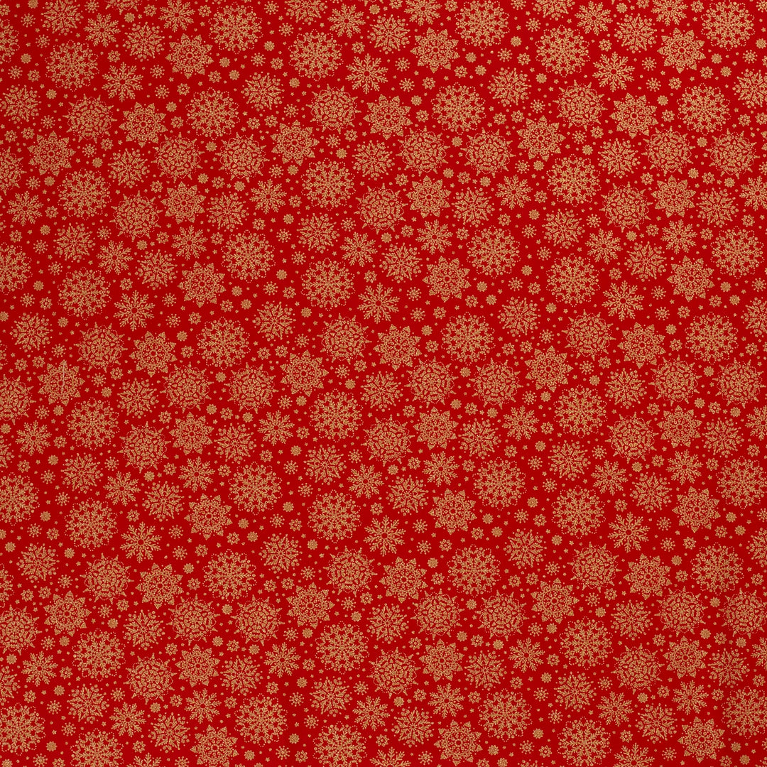 Baumwolle -  Schneeflocke Rot