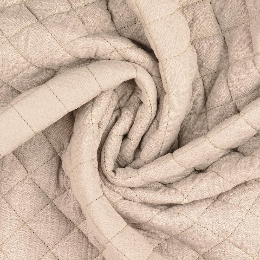 Double Gauze Stepper Blau, Beige