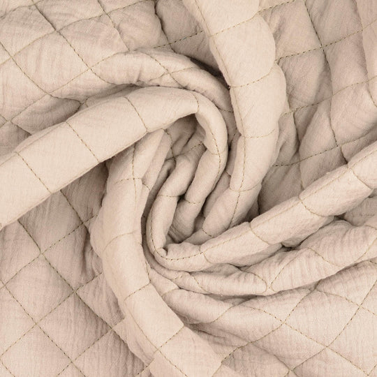 Double Gauze Stepper Blau, Beige