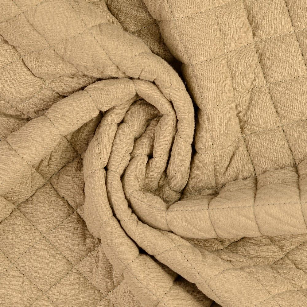 Double Gauze Stepper Grün,Beige