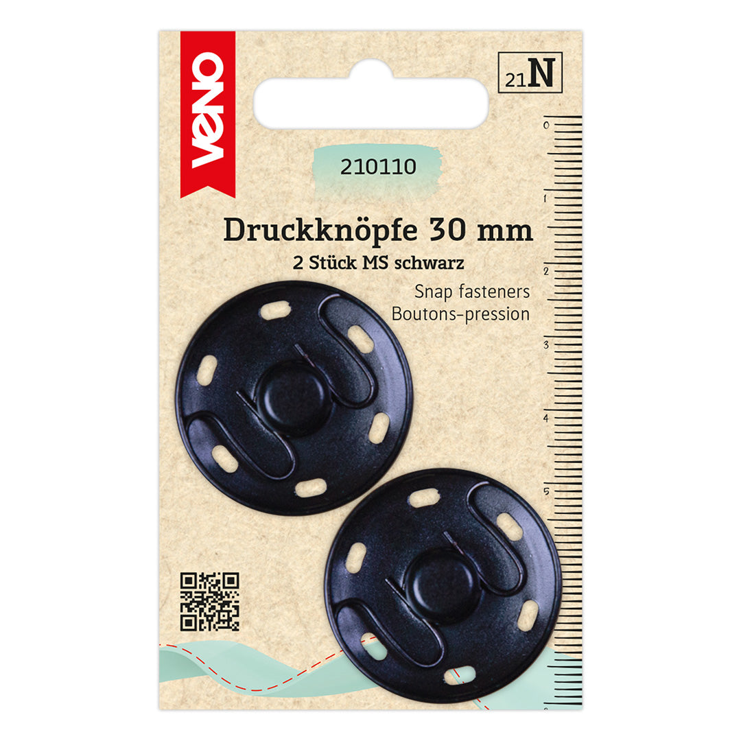 Veno Snap Fasteners Black