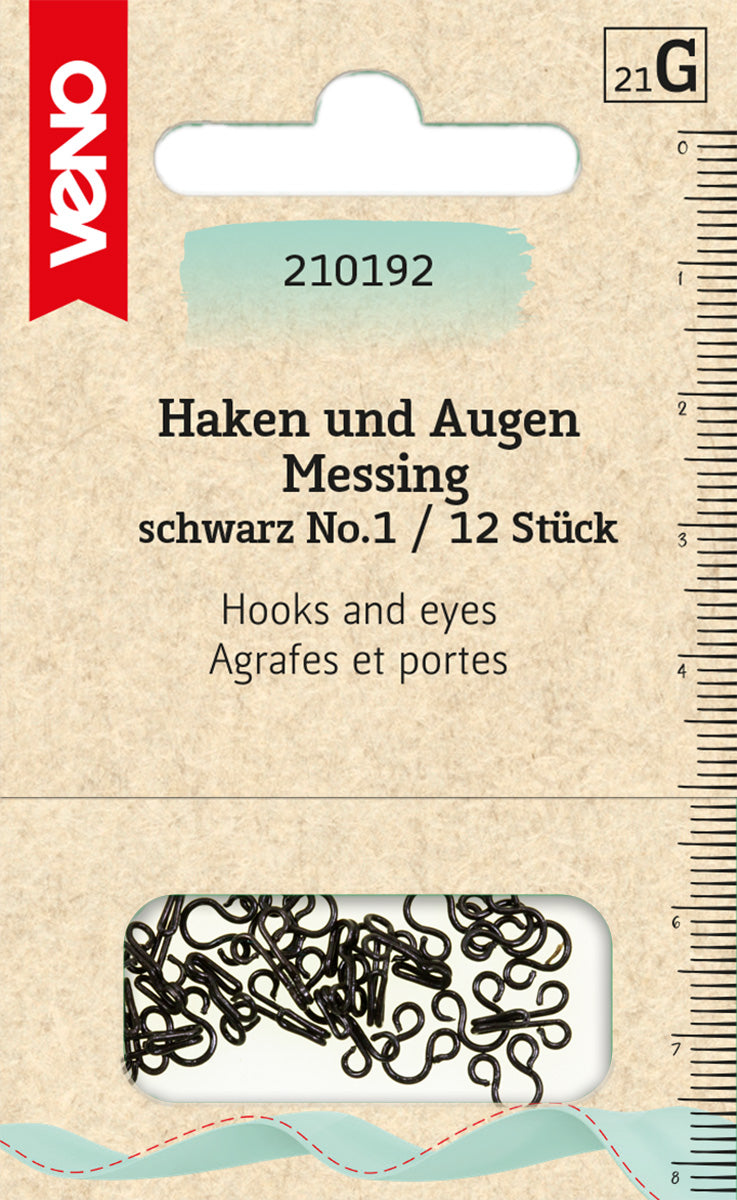 Haken und Augen versch. Größen