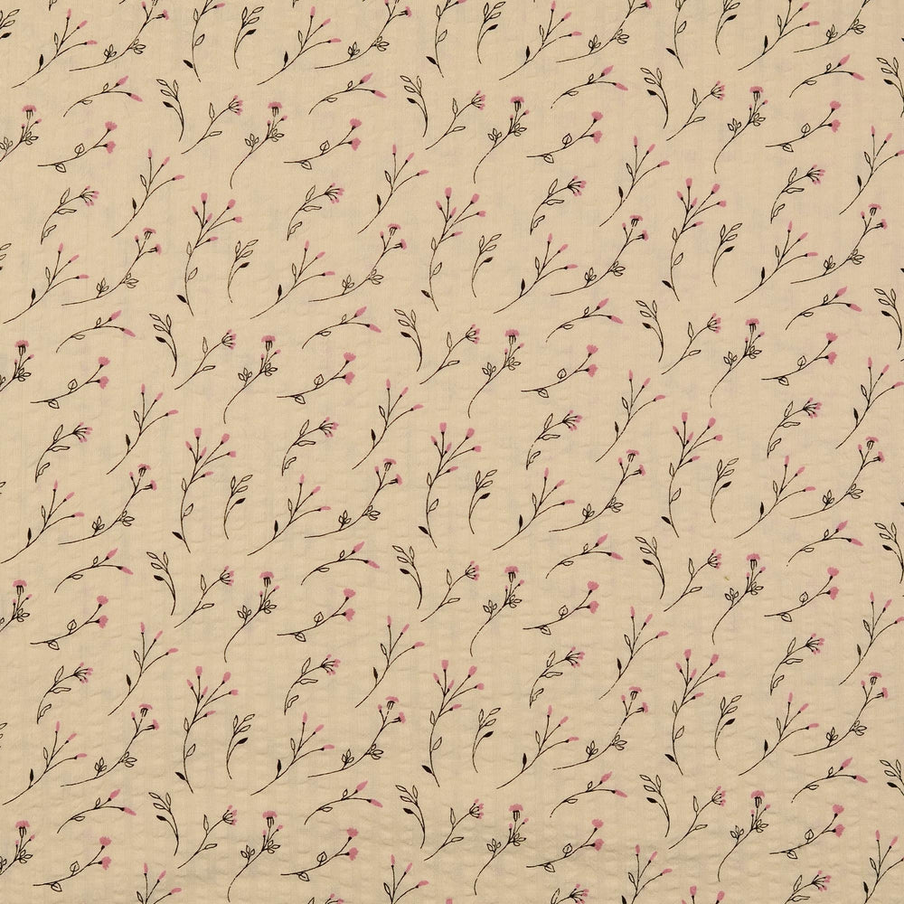 Seersucker - Vintage Floral Pink