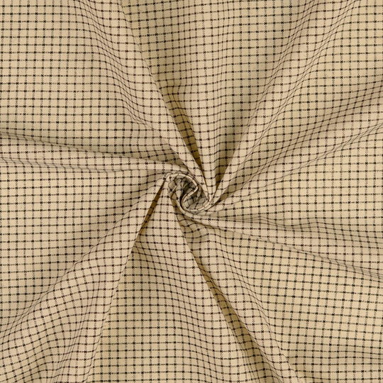 Baumwolle - Karo Natur/Beige