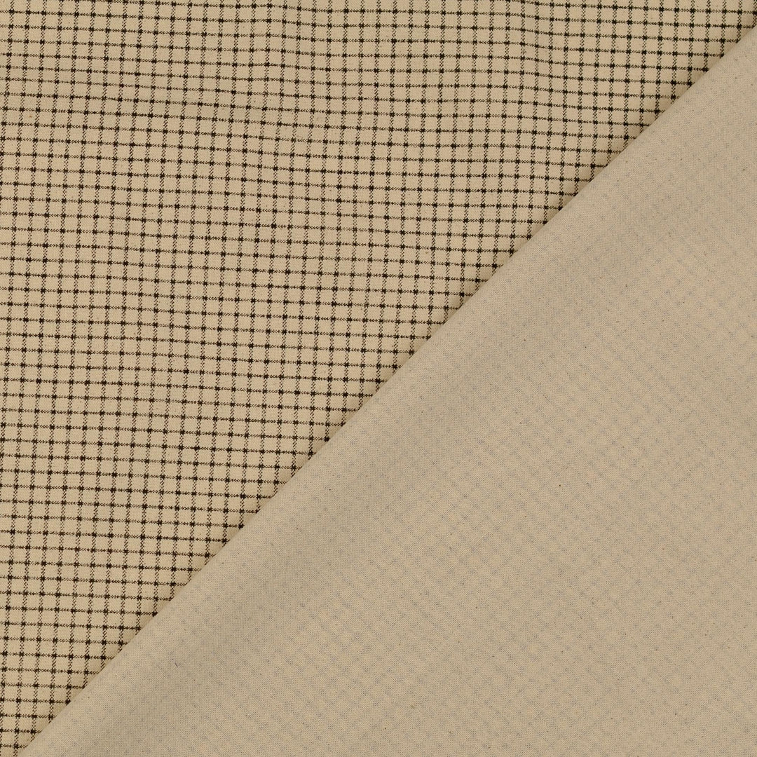 Baumwolle - Karo Natur/Beige