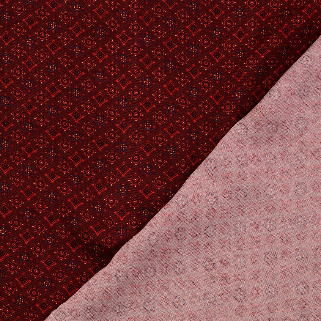 Viskose - Karo Bordeaux