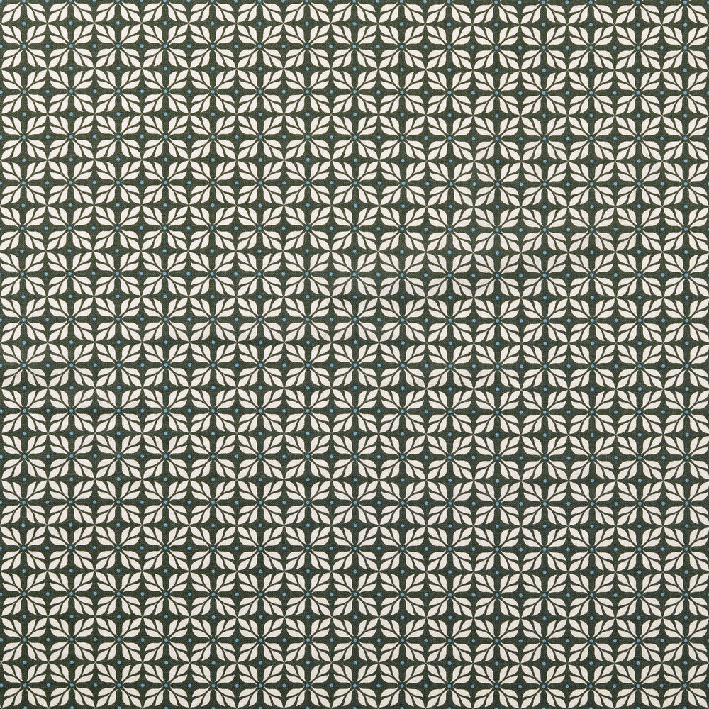 Baumwolle - Ornamente Tannengrün