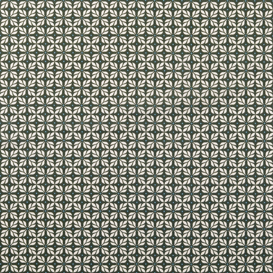 Baumwolle - Ornamente Tannengrün