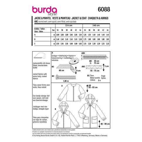 Burda Sewing Pattern 6088