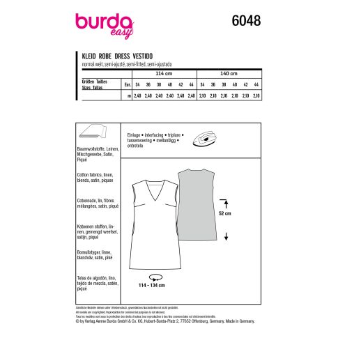 Burda Sewing Pattern 6048
