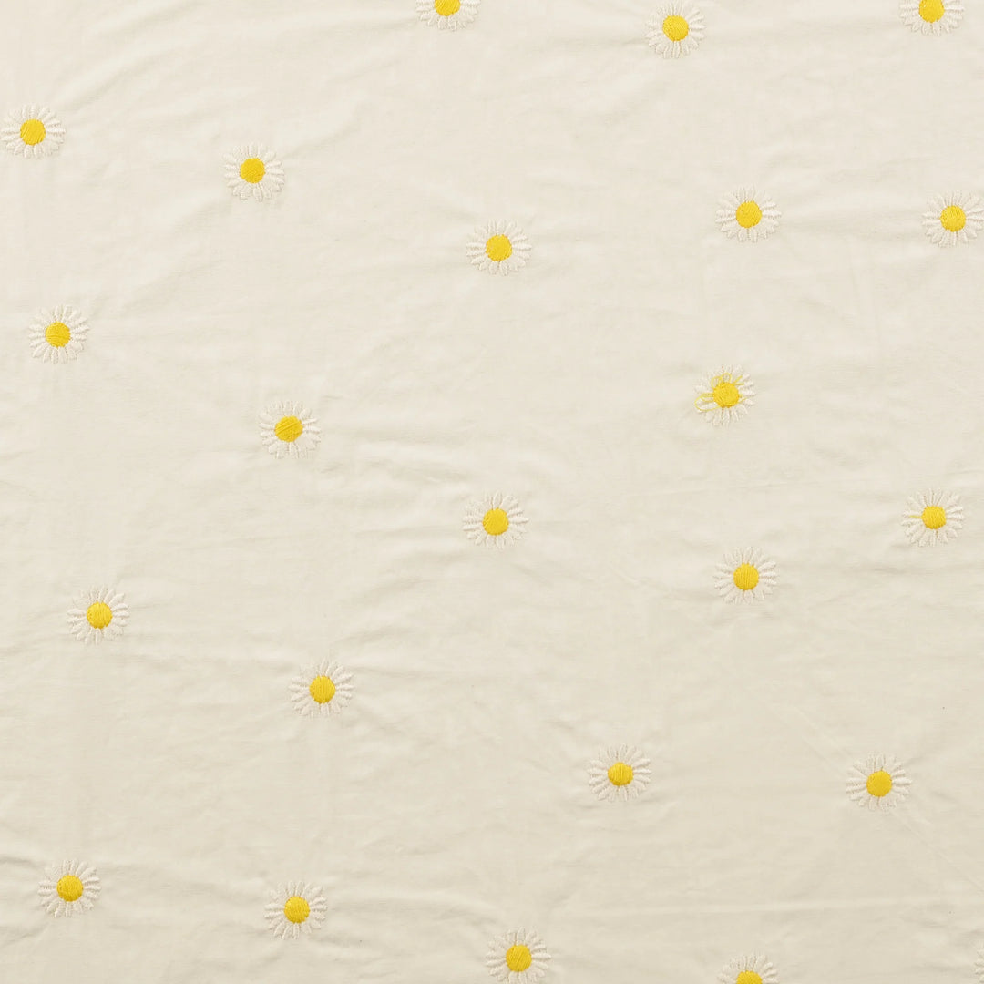 Cotton Embroidery - Yellow Flowers