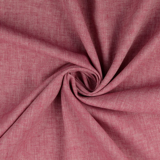 Linen - Marly Herringbone Red