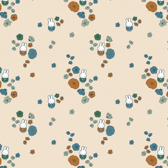 Baumwolljersey - Miffy Flower