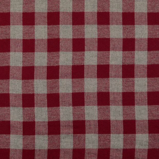 Flanell - Karo Rot/Grau groß