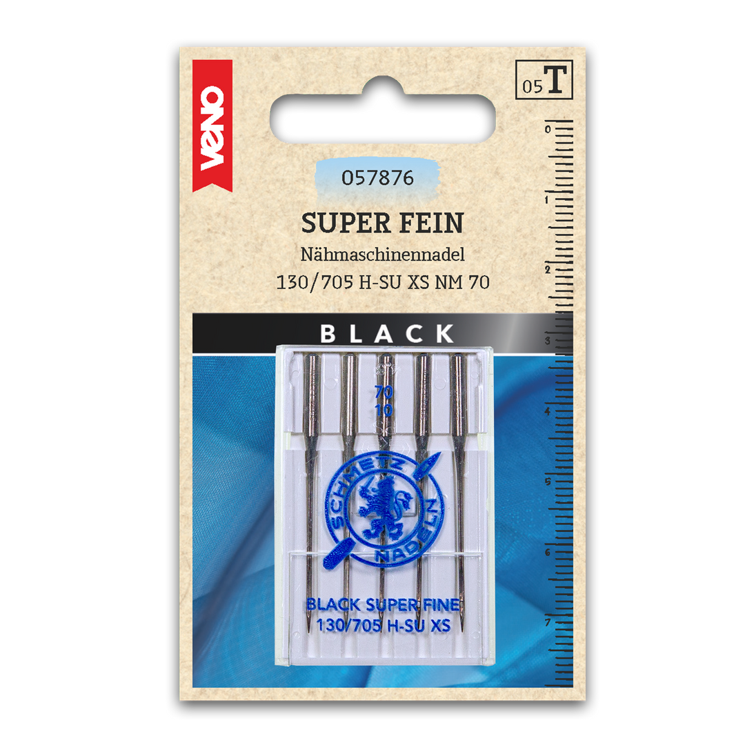 Schmetz Sewing Machine Needles Super Fine BLACK 70