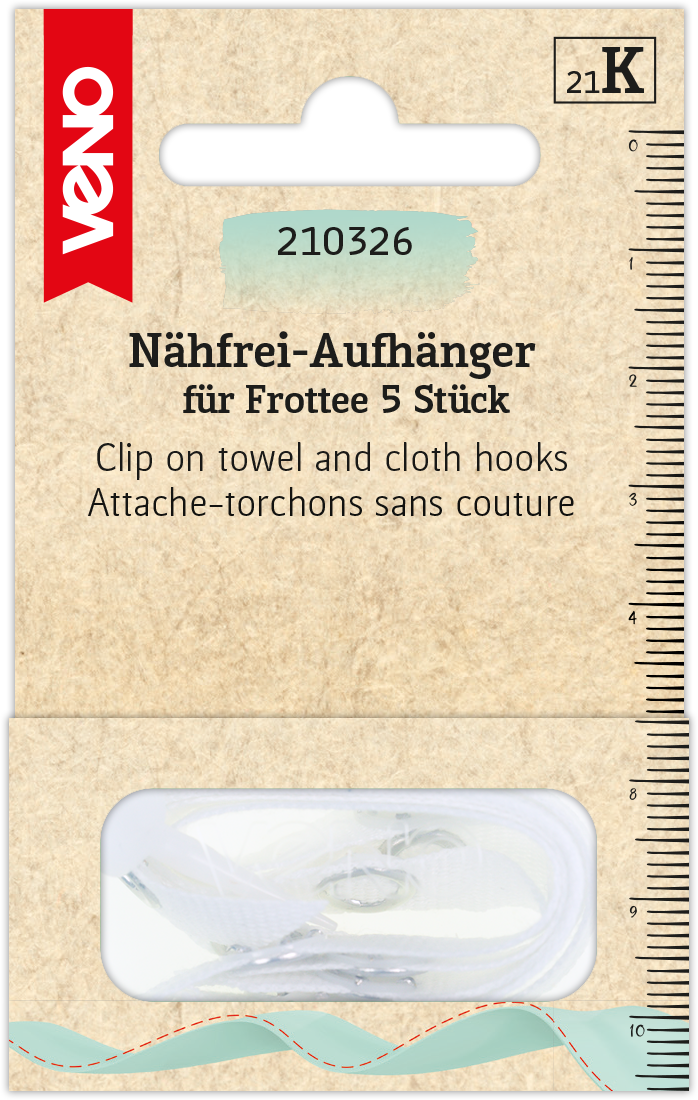 Nähfrei Aufhänger für Frottee