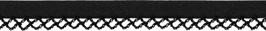 Schrägband mit Häkelkante