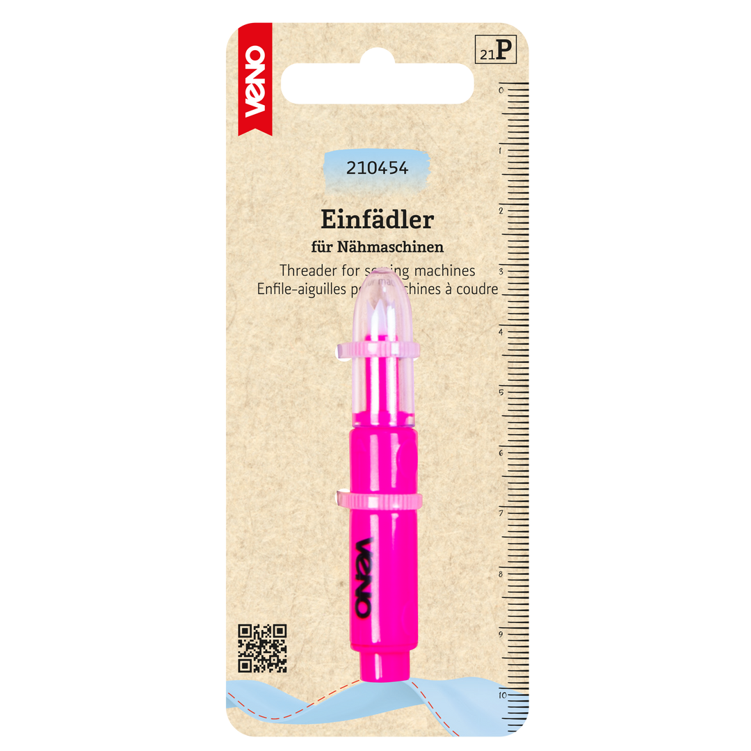 Needle threader for sewing machines, with magnet