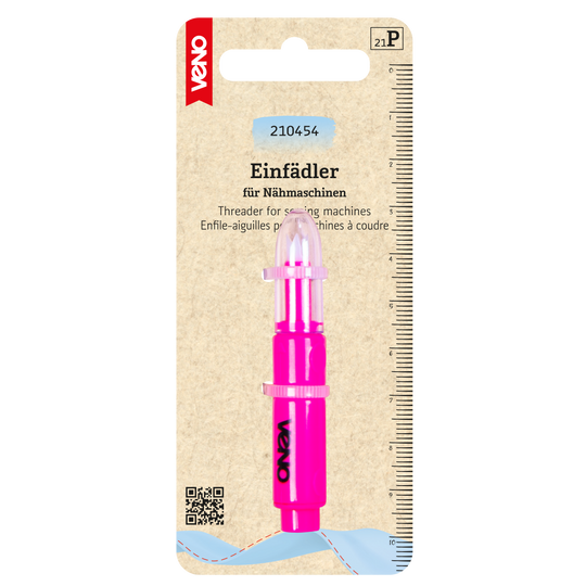 Needle threader for sewing machines, with magnet