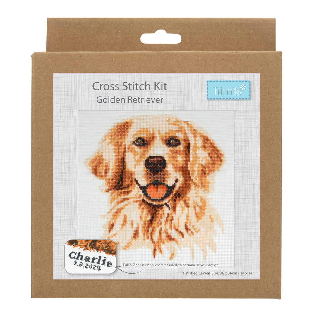Kreuzstich-Set Golden Retriever "Trimits"