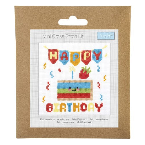 Mini Kreuzstich-Set Happy Birthday "Trimits"