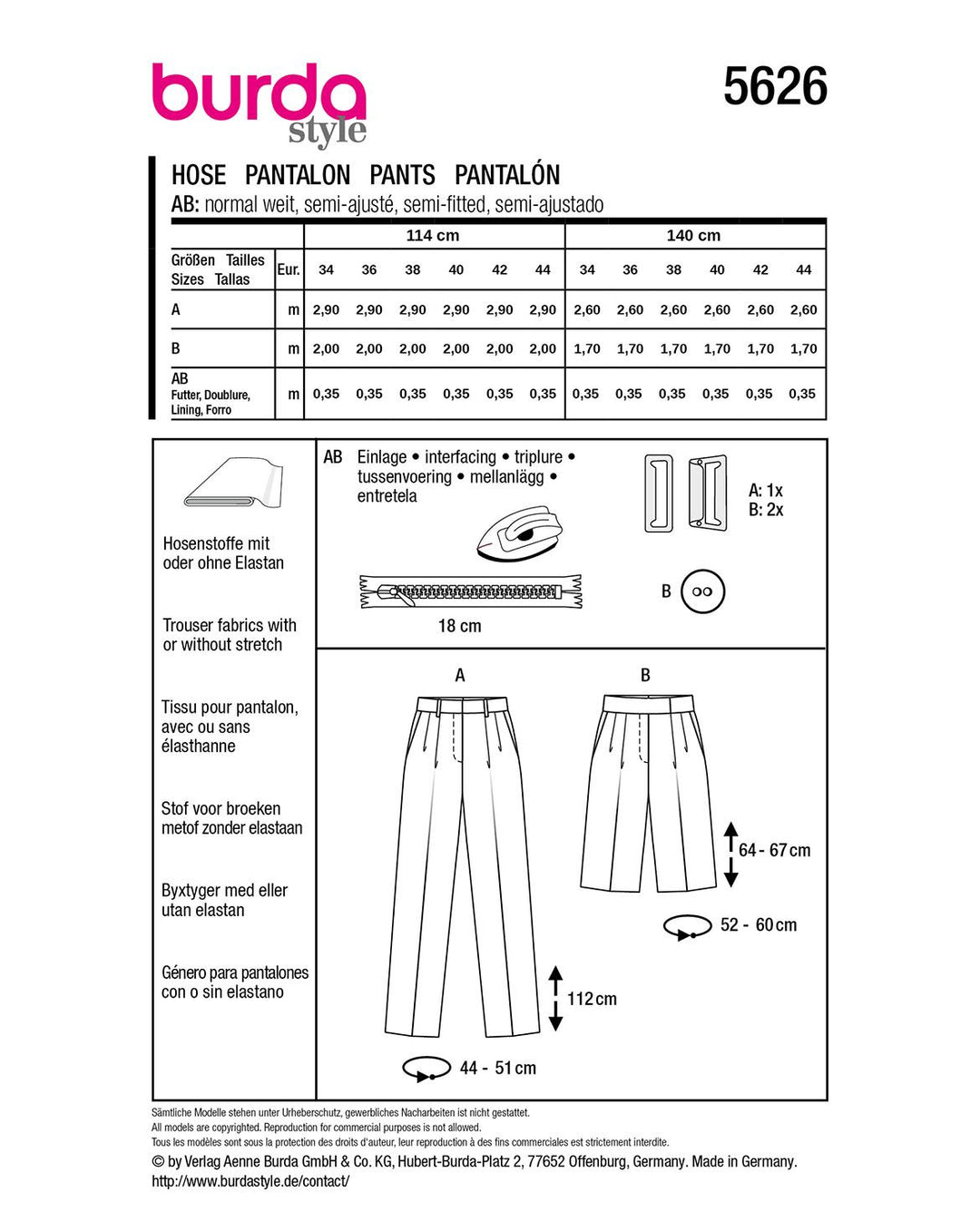 Burda Sewing Pattern 8100
