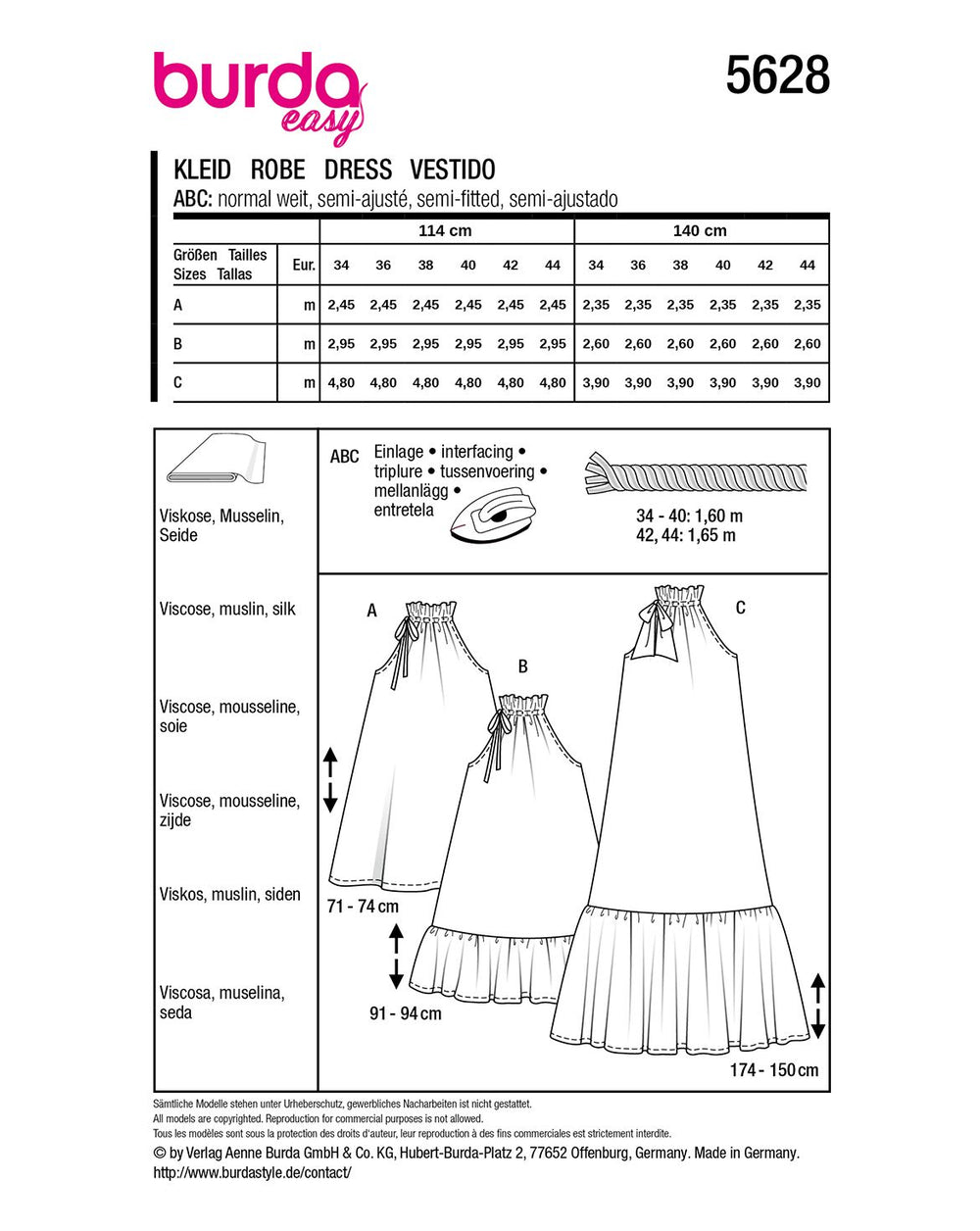 Burda Sewing Pattern 5628