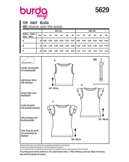 Burda Sewing Pattern 5629