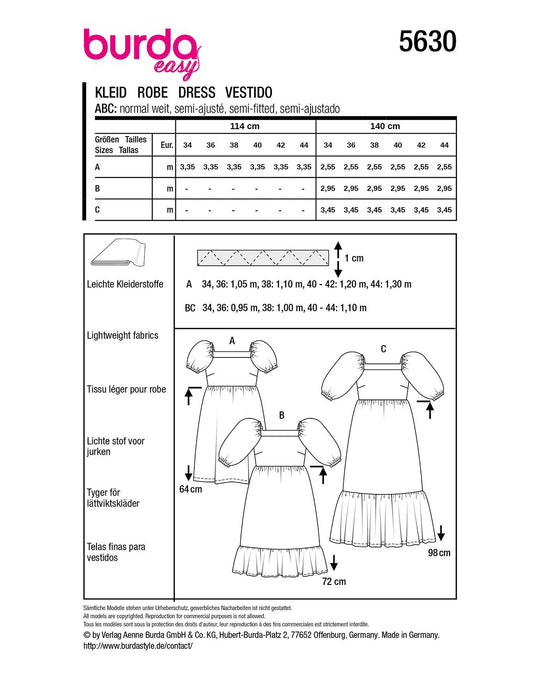 Burda Sewing Pattern 5630