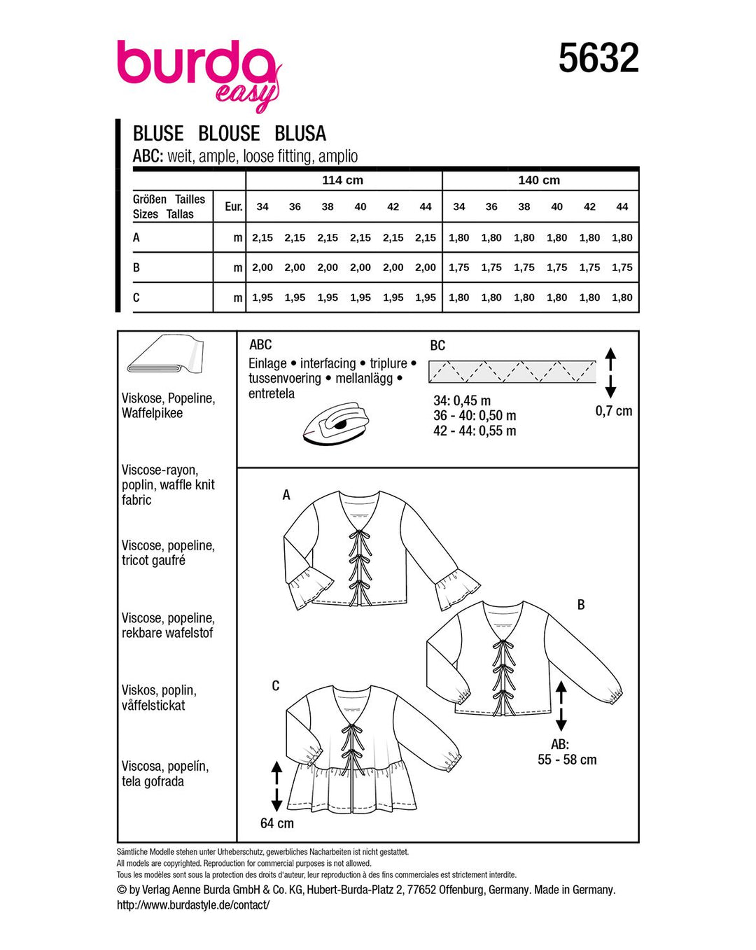 Burda Sewing Pattern 5632