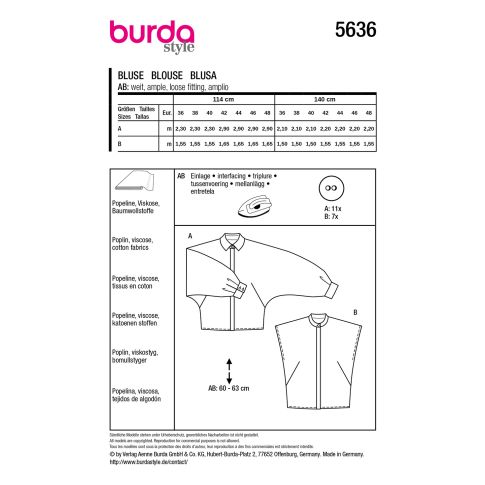 Burda Sewing Pattern 5636